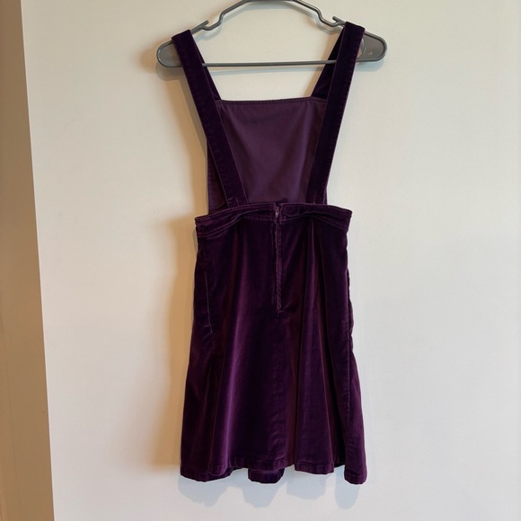 Mod Cloth Purple Velvet Romper Dress XS Academia Pockets - Picture 6 of 12